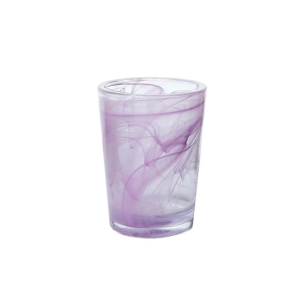 Quality 350ml Clouding Pink Coloured Glass Tealight Holders Pressed 110mm wholesale