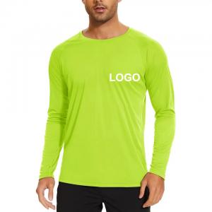 China Custom Round Neck Men T-Shirts 100% Cotton Long Sleeve T-Shirt Sublimation Blanks on sale