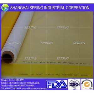 Yellow and white DPP polyester silk screen printing mesh with 15-420mesh/inch