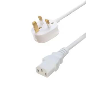 UK BS Approval C13 C14 Power Cord 3 Pin Bs Plug C13 Connector Ce7/7 With 1.5m 2m