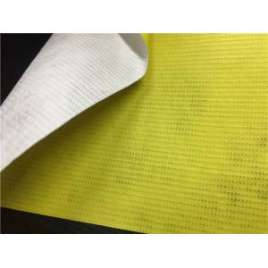 Dupont Paper Coated PU Synthetic Leather Neon Yellow Color Normal Tearing
