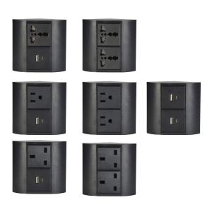 Office & Home Desk Corner UK Socket with 2 Outlets for Multiple Devices
