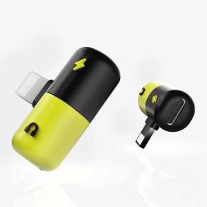Cheap Iphone X/8(plus)/7(plus) headphone audio &amp; charge adapter with dual 8 pin ports, Iphone lightning USB splitter for sale