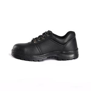 China Lace Up PU Sole Embossed Cow Leather Upper Nylon Fabric Fashion Boot Safety Shoes on sale