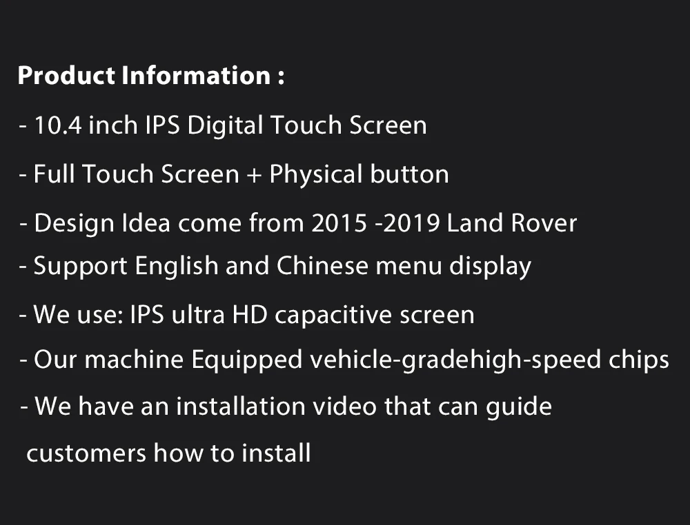 10.4 inch For Land Range Rover Vogue L405 AC Panel 2013-2017 Car air Conditioning Panel Climate Board AC Touch Screen