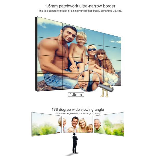 LCD Curved LCD Splicing Screen 65 Inch 6.7MM Gap 1 Years Warranty