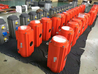 at pneumatic rotary actuator epoxy coating surface