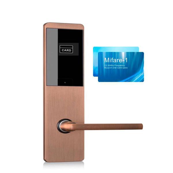 Quality High Security Hotel Lock Smart with Hotel Room Card and Mechanical Key wholesale