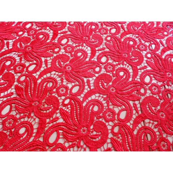 100% Polyester Water Soluble Embroidery Fabric Green Color