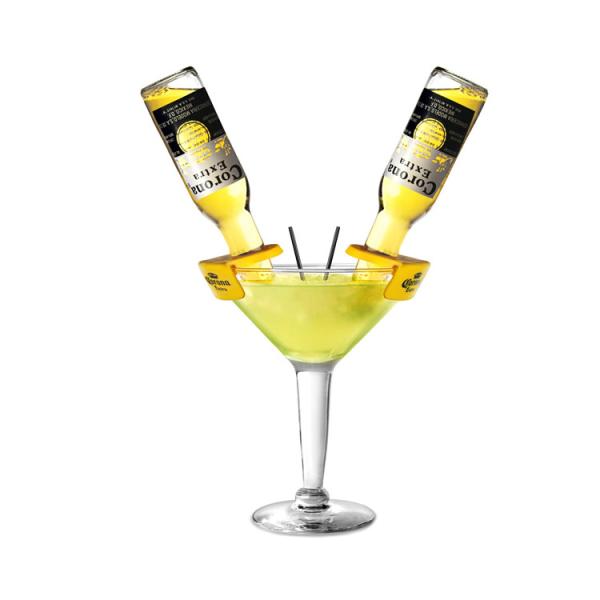 FDA Branded Wine Accessories Yellow CoronaRita Drink Clips For Slanted Margarita Glasses