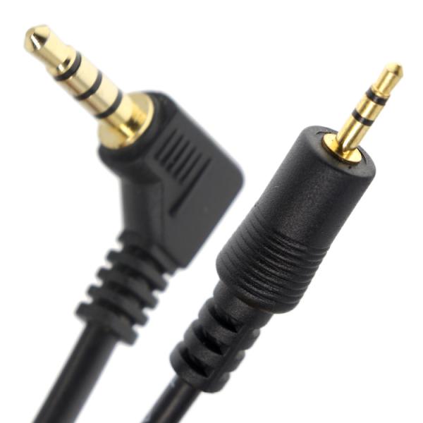 Custom 3 Pole Right Angle 2.5mm TRS to 3.5mm Mono TRRS Aux Stereo Audio Jack Cable