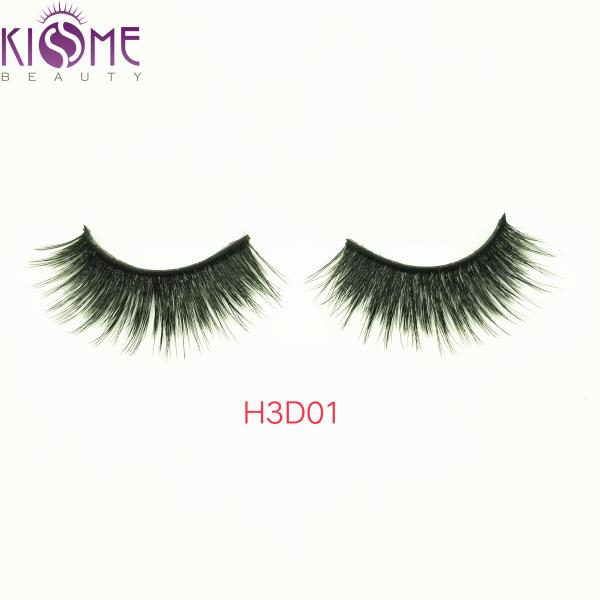 Quality Wispy Thick  Natural Mink Eyelashes Natural Looking Hypo - Allergenic H3D01 wholesale
