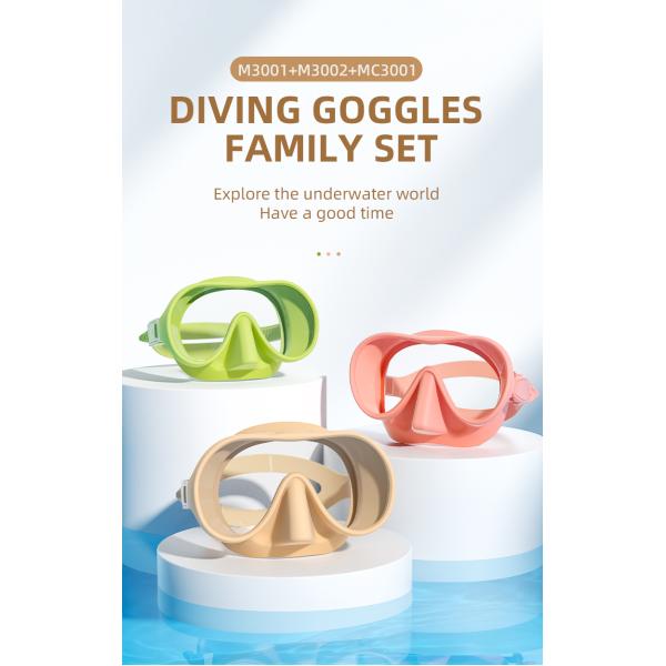 Integrated Forming Scuba Anti Fog Swimming Glasses Snorkel Mask Set for Diving Lovers Snorkel Mask Set