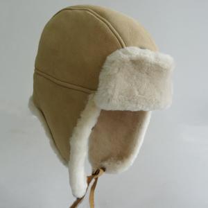 The queen of quality sheepskin trapper winter hat with ear flaps