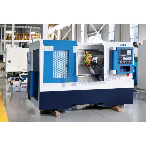 TCK50A Slant Bed CNC Lathe Machine With Light Duty Turning And Milling Function