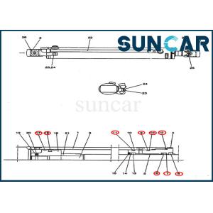 Cheap Wear Resistance PM01V00044R300 Swing Cylinder Service Kit CX25 Case Excavator Seal Kits for sale