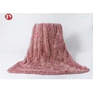 Cheap Knitted Decorative cozy Plush Fur Blanket Long Shaggy Soft Fuzzy Microfiber warm For Bed Couch for sale