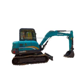 Cheap 6TON Hydraulic Crawler Excavator SWE 60E Original Hydraulic Cylinder Good Condition for sale