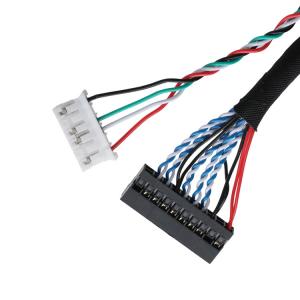LVDS Cable Connectors Signal Data Transfer From DF14-20P-1.25H To PH2.0-6P Connector And DH2.0-T Terminal