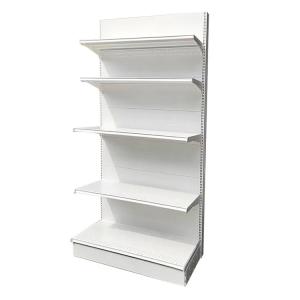 Factory Customized Size Thickness Color white supermarket gondola shelf