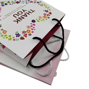 High Quality Recyclable Customize Design Fancy String Handle Shopping Paper Bag
