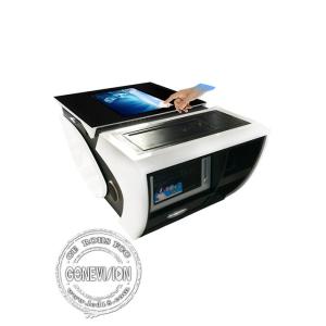Adjustable angle LCD advertising display , office tea table desk kiosk