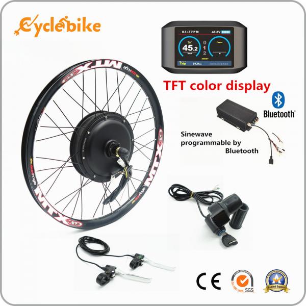 Quality Bluetooth 72v 3000w Electric Bike Kit / Hub Motor Conversion Kit With Lithium Battery wholesale