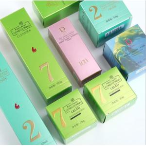 OEM Square Rectangle Empty Cosmetic Boxes UV Engrave Cardboard Containers For