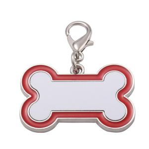 Sublimation Daog tag Blanks Custom Printing Color Edge Bone Shape Pet Id Tag