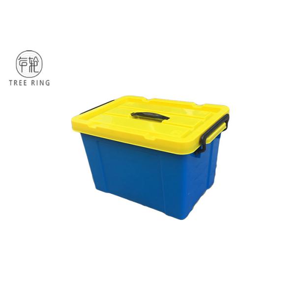 Quality Rectangular Nesting Virgin PP Plastic Storage Box 50L With Locaked Lid 40*29*24 Cm wholesale