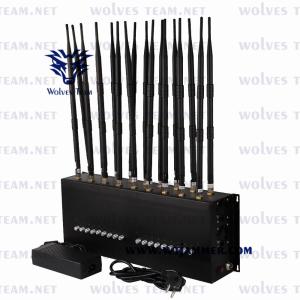 48W GSM CDMA VHF UHF Signal Jammer Desktop 18 Antennas GPS Lojack