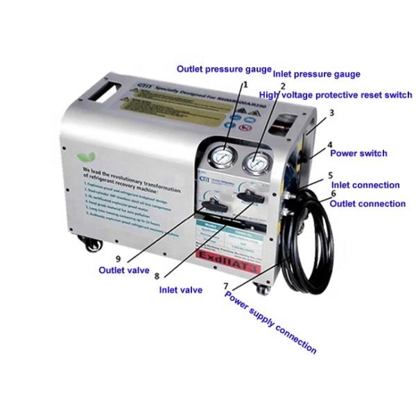 High Pressure R13 R23 Refrigerant Recovery Machine SF6 Oil Less Recovery Unit For Ultra Low Temperature Equipment
