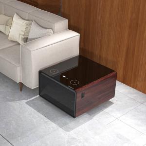 Modern Smart Coffee Table with Tempered Glass Top and Wine Cooler Gross Weight