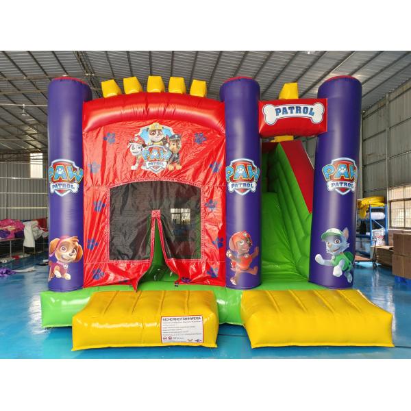 Quality Funny Party Playground Inflatable Games Patrol Cartoon Inflatable Bouncy House With Slide Inflatable Combo For Kids wholesale