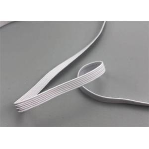 High Elasticity Flat Elastic Rope / Earloop Elastic Cord White Black Durable