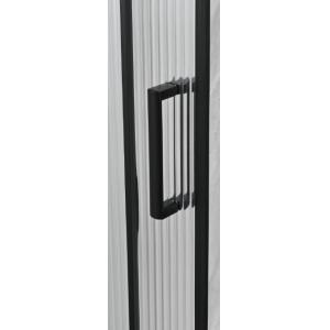 Customizable Square Shower Enclosures With Narrow Reeded Glass For Modern