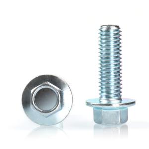 China Class4.8  Hexagonal Screws Steel Bolts / Din 6921 Flange Bolts on sale