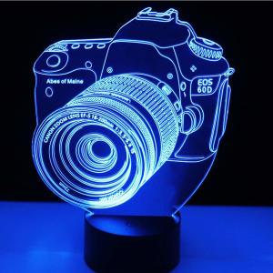 CE Camera 3d Printer Night Light 3D 05 Change 7 Colors Light