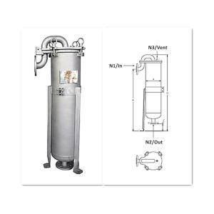 Water Filtration Machine with Top Entry Cartridge Filter Housing and Filter