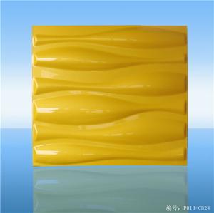 China Bamboo Fiber 3D PVC Wall Panels , PVC Paintable 3D Wall Panel Tiles For Living Room on sale