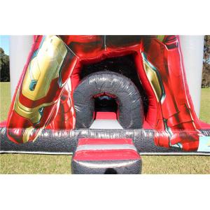 Waterproof 0.55mm PVC Inflatable Iron Man Jumping Castle 5 x 4 x 5m Customized