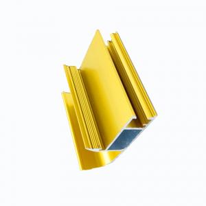 Cheap Polish Anodized Aluminum Profiles For Wardrobe / Closet Frame Decorative Edge for sale