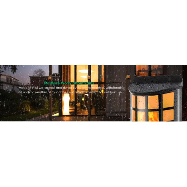 Solar Lights Waterproof Flickering Flames Wall Lights Outdoor Dark Sensor Auto On/Off Solar Powered Wall Mounted Night L