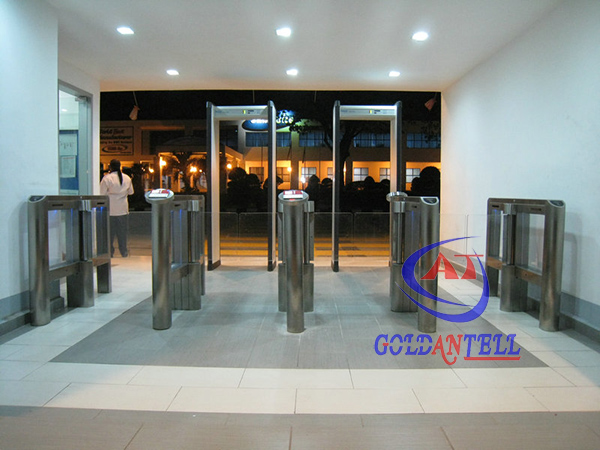 Luxury Shape Speed Gate Security Half Height Turnstiles For Fitness