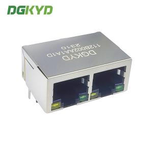 DGKYD112B002AA1A1D Rj45 1X2 8P8C 100M Integrated Filter Connector Yellow Green