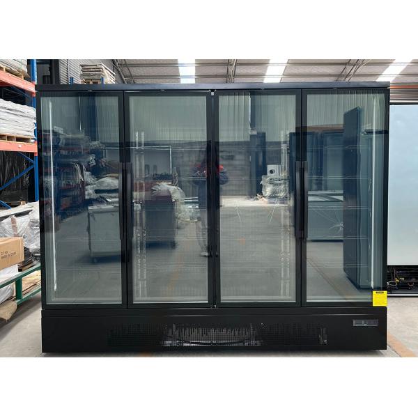 Self Contained Glass Swing Door Merchandiser Freezer With LED Interior Lighting