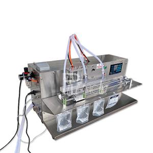 Semi Automatic 4 Nozzles Piston Liquid Filling Machine