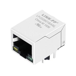 Cheap Bothhand KLA1S109-34 LF Compatible LINK-PP LPJG0801BANL 100/1000 Base-T Tab Down Yellow/Green Led 1x1 Port Jack RJ45 Network Connector for sale