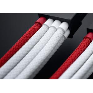 Plastic Braided Computer Cable Sleeves , Expandable Braided Cable Sleeving