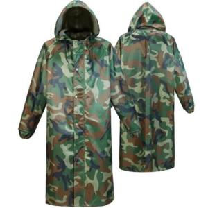 China OEM Mens Camo Raincoat With Hood 1pc Camouflage Raincoat Women'S on sale